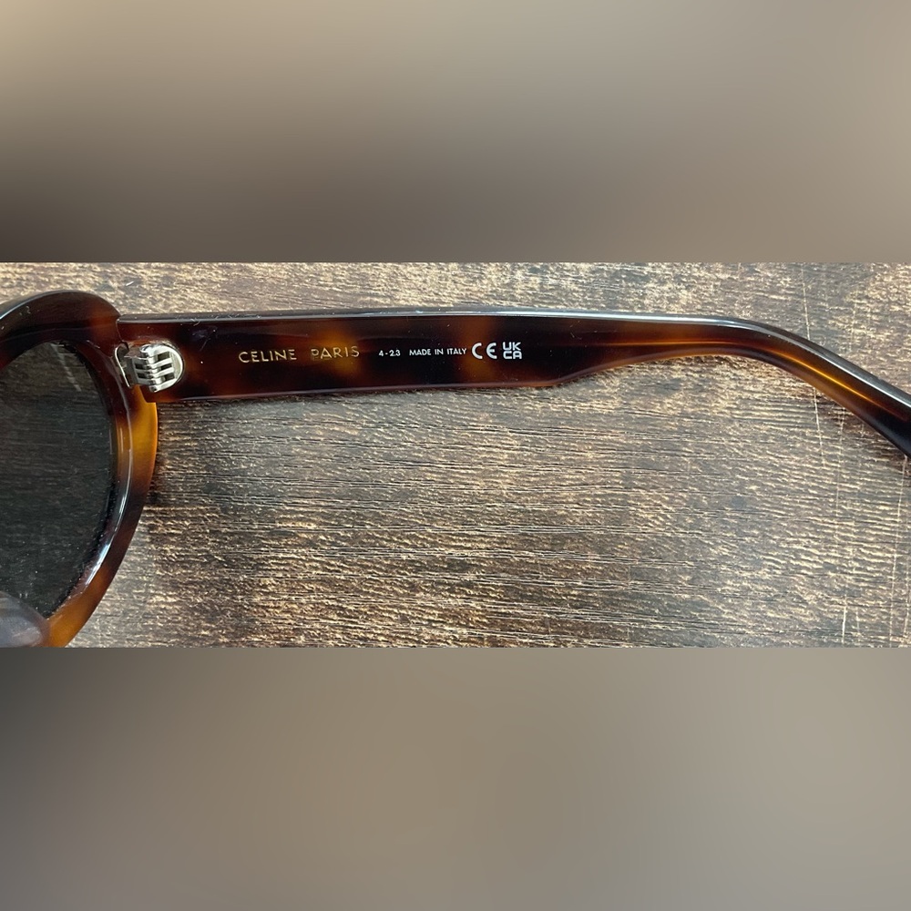 Celine Paris  Brown Sunglasses With Gold Detail - Picture 5 of 6